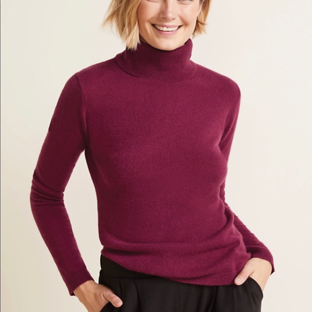 Garnet Hill Cashmere Turtleneck Sweater XL